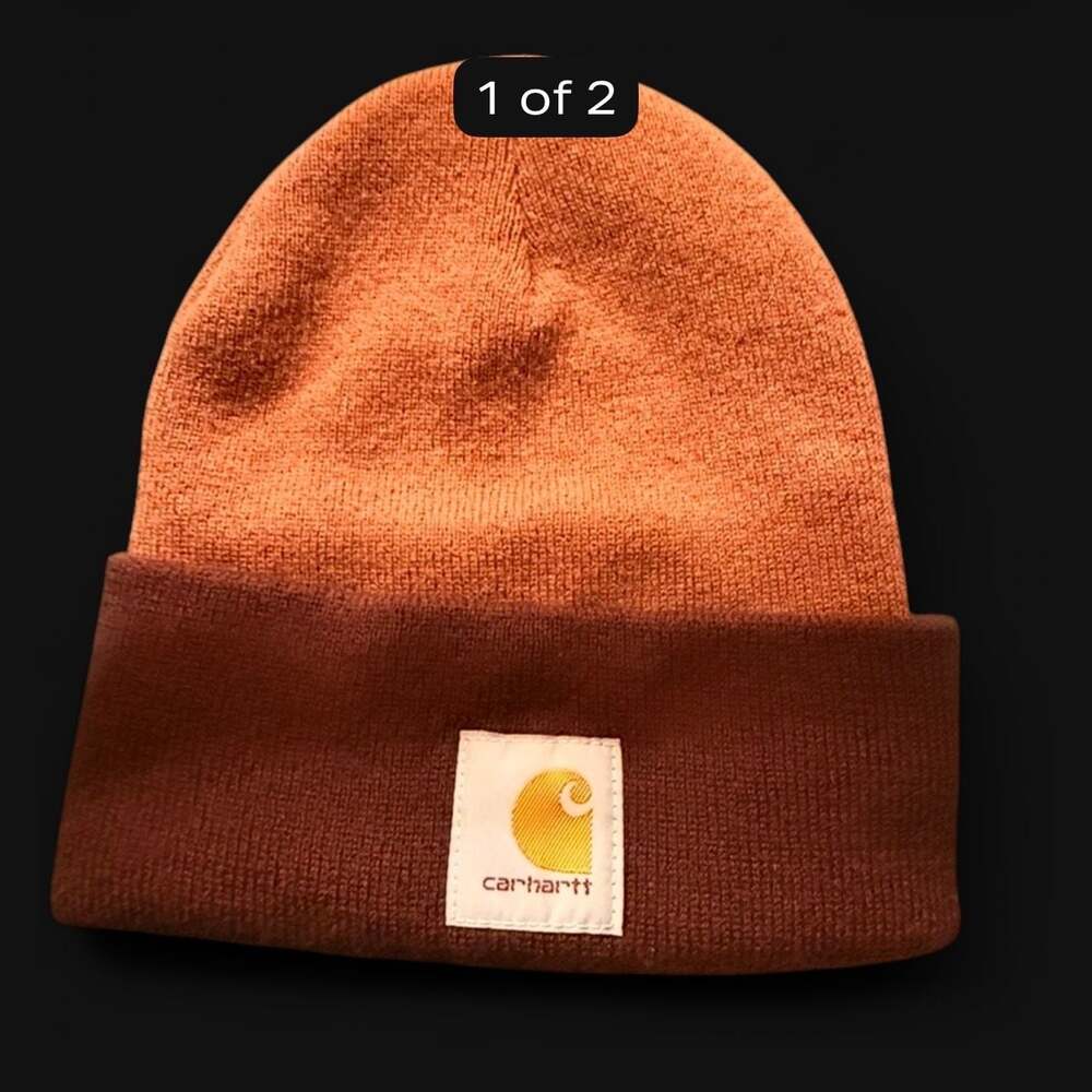 Carhartt A18 Men's Acrylic Watch Hat - Rust/Coal Marl, One Size